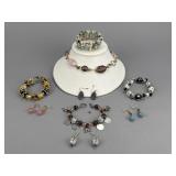 Murano Glass Bead Bracelets, Paper Bead Bracelet