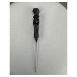 Victorian Sterling Cherub w/ Scroll Stickpin