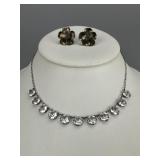 Sterling Riviera Necklace & NYE Flower Earrings