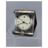 Silver Concord Watch Co. 8 Day Travel Alarm Clock