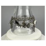 Sterling Charm Bracelet and 14 Charms