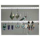 Silver Turquoise & Multi Stone Earrings, Bracelet