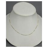 18 Inch 10K Yellow Gold Box Necklace