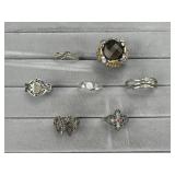 7 Sterling Silver Fashion Rings