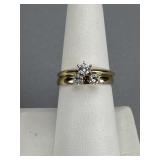 14K Yellow Gold 0.33 Carat TW Diamond Wedding Set