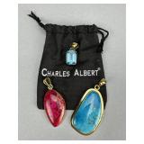 Charles Albert Alchemia Stone Pendant Trio