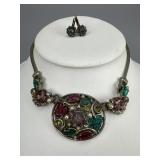 House of Schrager Necklace, Liz Palacios Earrings