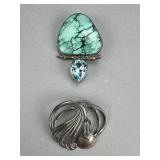 Sterling The Dreamer Pendant/Pin, 925 Plant Pin