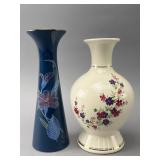 Ceramic Vases with Floral Motifs