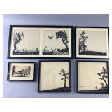 Framed Silhouette Paper Artworks