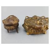 Ornate Cast Metal Jewelry Boxes
