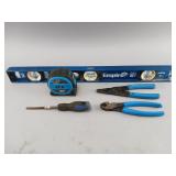 Hand Tools Level, Tape, Strippers, and Pliers