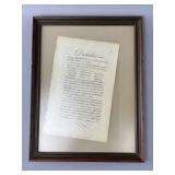 Framed Historical Document, Derbyshire Text