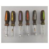 Six Pittsburgh Nut Drivers