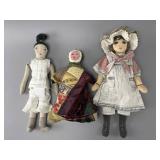 Three Cloth Dolls