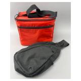 Insulated Tote and Black Crossbody Bag