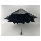 Black Umbrella with Batwing Design