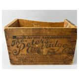 Wooden Peters Cartridge Company Ammunition Box