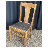 Wood Chair With T-Back Design