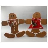 Painted Wood Gingerbread Figures