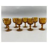 Indiana Amber Tiara Glass Cordials