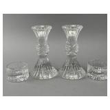 Cut Glass Candlesticks and Holders
