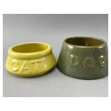 Ceramic Cat and Dog Bowls