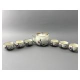 Porcelain Tea Set with Floral Design