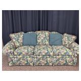 Thomasville Floral Pattern Upholstered Sofa