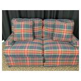 Thomasville Plaid Upholstered Loveseat