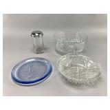 Clear Glass Tableware Set with Commemorative Plate