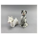 Avon Scotty Dog Cologne Bottle and Ceramic Figurin