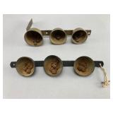 Two Sets of Tripartite Hanging Metal Bells
