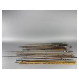 Vintage Fishing Rods & Wooden Spear