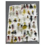 43 Vintage Hair & Feather Fishing Lures
