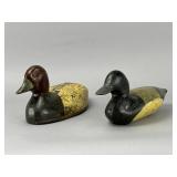 Hand-Carved Canvasback Drake Pair, 14'