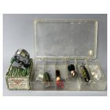 Pflueger Akron Reel & 6 Vintage Fishing Lures