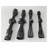 4 Long-Range Rifle Scopes, Mixed Brands