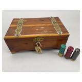 12ga Shotgun Shells, 46ct in Locking Wooden Box