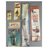 Collection of 6 Fishing Hooks & Lures in Packaging