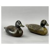Hand-Carved Black Duck & Mallard Hen Decoys