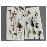 22 Fishing Lures, Beading, Hair, Spinner Marks