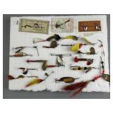 21 Vintage Fishing Lures, 3 in Original Packaging