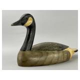 Large Canadian Goose Wood Decoy with 'RJK' Marking