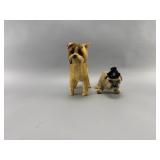 Vintage Plush Dog Figurines - 10' & 5'