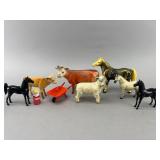 Vintage Farm Animal Figures - Plastic