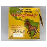 Linemar Walking Donkey Toy with Original Box