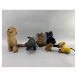 Vintage Handmade Animal Figures Set (6)