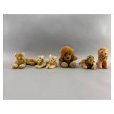 6 Plush Lion-Themed Stuffed Animals, 5-9 Inches