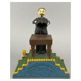 Cast Iron Magician Mechanical Bank, 8in